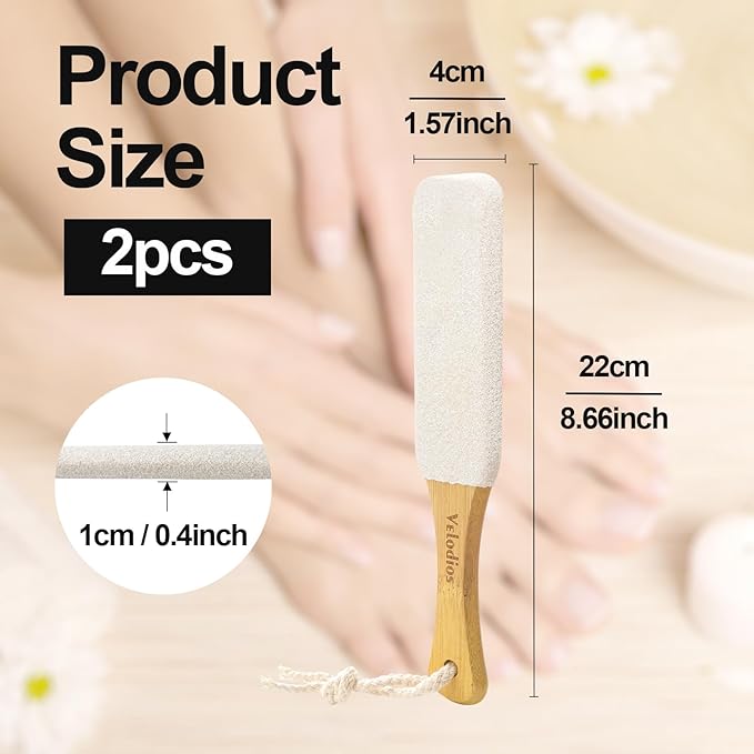 Foot File Foot Scrubber Pedicure, Pumice Stone for Feet, 2 Pack Professional Foot Scrubber Remove Cracked Heels,Dead Skin,Corn,Scraper File Foot Care Foot Rasp Massage Brush Tools Kit for Men/Women