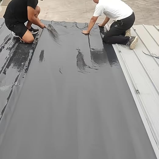 Waterproof Sealant Tape Self Adhesive Rubberized Asphalt Tape for RV Roof Metal Roof Corrugated Roof Leak Repair UV Resistant Heavy Duty Waterproofing Membrane(Gray, 196.85 in X 11.81 in)