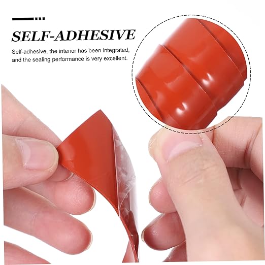 Tofficu Flexible Silicone Rubber Seal Tape for Pipe and Water Leak Repair Self Adhesive Sealing Tape for Home Plumbing Red