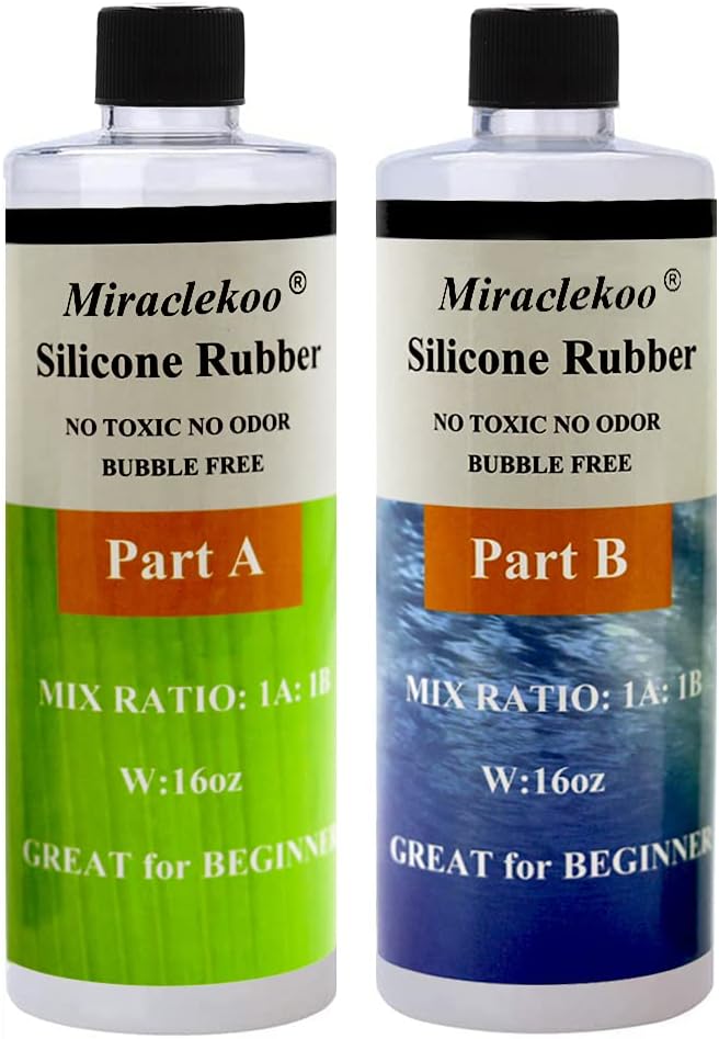 Silicone Mold Making Kit 15A Liquid Silicone Rubber Platinum, Flexible, Translucent, 32 oz