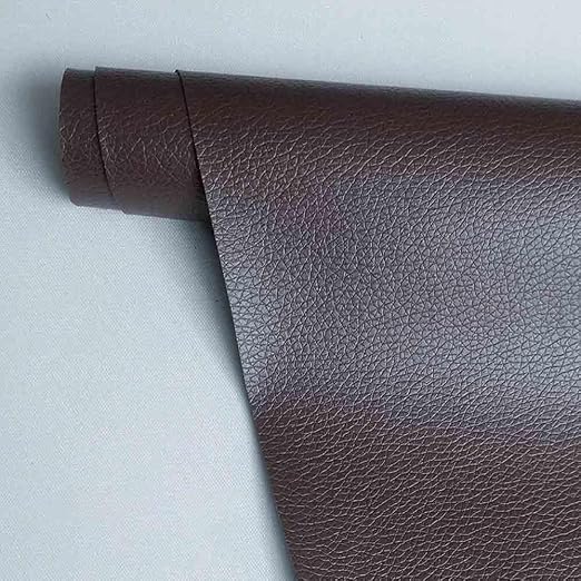 Leather Repair Patch,Self Adhesive Leather Repair Tape for Furniture,PU Leather Repair Kit for Car Seat, Couch, Sofa, Chair, (Dark Brown,10X50 inch)