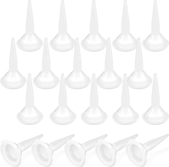 Outus 20 Pcs Caulking Nozzles Cones Nozzles Caulking Tips Replacement for Sausage Applicator Tool (White)