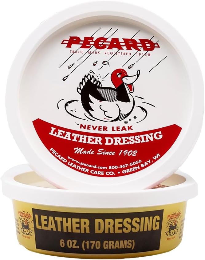 Leather Dressing 6 oz – Waterproofer and All-Purpose Leather Conditioner for Oil-Tanned, Chrome-Tanned, and Exotic Leathers – Cleans, Conditions, and Preserves
