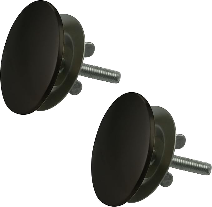 Westbrass D202-62 2" Kitchen Sink Hole Cover, Matte Black (2-Pack)