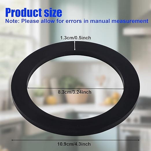 2pcs FLG-Seal Sink Seal Gasket Accessory, Putty-Free Rubber Seals Ring Replacement Parts for InSinkErator Kitchen Sink Garbage Disposal Drain (Black)
