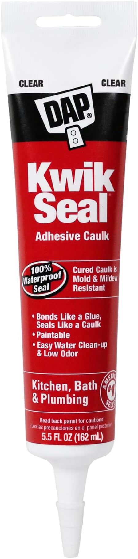 12 Pack of 10.1 oz Dap 18002 Kwik Seal White Kitchen And Bath Adhesive Caulk