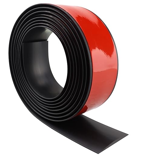 Floor Transition Strip 2" Self Adhesive Flat Vinyl Flooring Transitions Strip with Strong Backing (5cm, 20FT, Black)