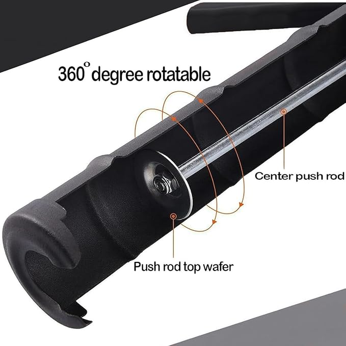 ADAK - Professional Caulking Gun, 10:1 Thrust Ratio, Caulking Gun No Drip, Hand Tool for Silicone & Sealant Application, Smooth Pressure Caulk Gun, Caulking Gun Tool (Whole Black)