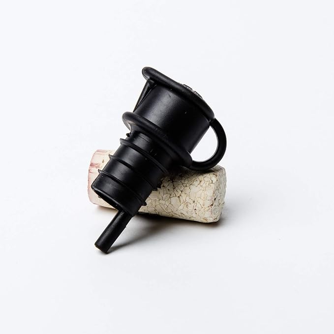 Haley's Corker Black 5-in-1 Wine Aerator, Stopper, Pourer, Filter and Re-Corker, 4-Pack