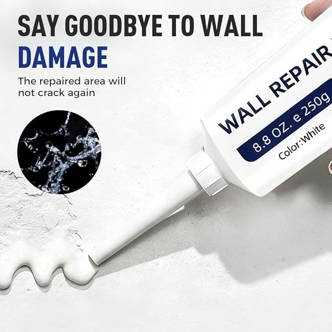 Efficient Drywall Repair Kit with Scraper, 2026 Upgrade Quick Drying Wall Mending Agent for Holes & Cracks, Multi-Functional Drywall Patch Paste Repair Kit for DIY Home Fix (3 PCS)