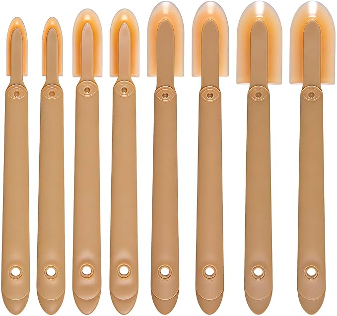 Caulking Tool Kit 8PCS Silicone Caulk Finishing and Smoothing Tools, Reusable Sealant Spatula Spreader Flexible Caulk Smoother with Ergonomic Handle for Bathroom Kitchen Window Floor Sealing