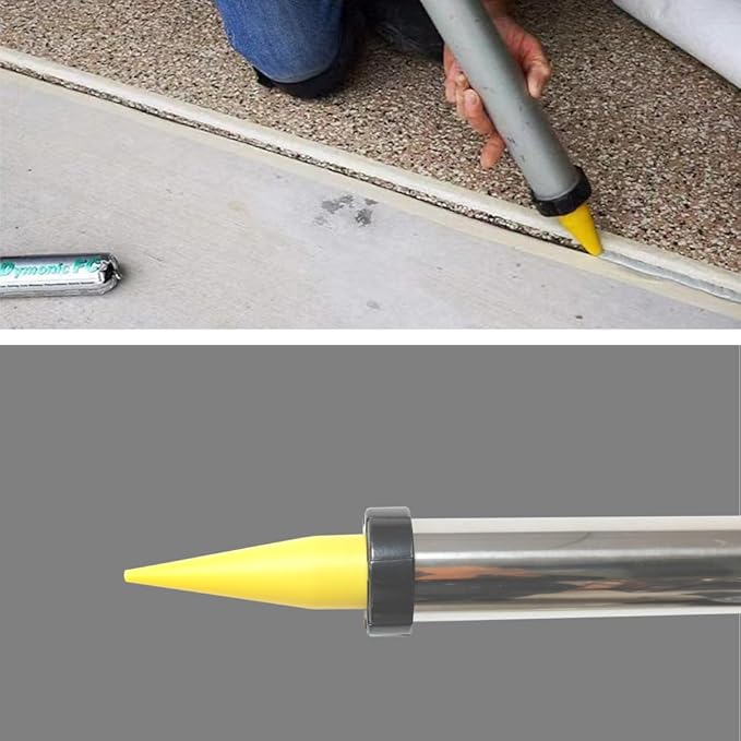Caulking Nozzle for Caulking Gun, Reusable Caulk Nozzle Applicator, Durable Epoxy Piston Caulk, Replacement Extension Tool Supplies Applied in the Construction (yellow-12Pack)…