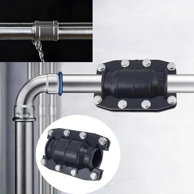 Coshar Water Pipe Repair Clamp 1-1/4 Inch Pipe Repair Kit for Plastic And Metal Pipes PE Water Pipes Leak Repair Clamps for Pipes 32mm OD