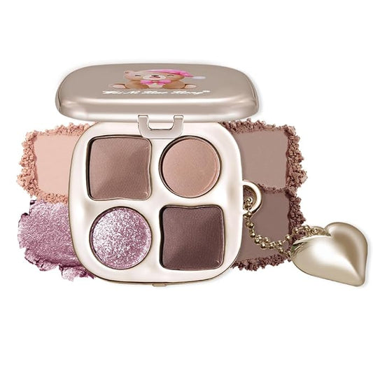 Cool-Toned Nude & Mauve Brown Eyeshadow Palette–High-Pigment Matte Shimmer Eye shadow, Blendable Long-Lasting Waterproof Smokey Eye & Contour Palette for Nude Everyday Makeup Paleta de Sombras de Ojos