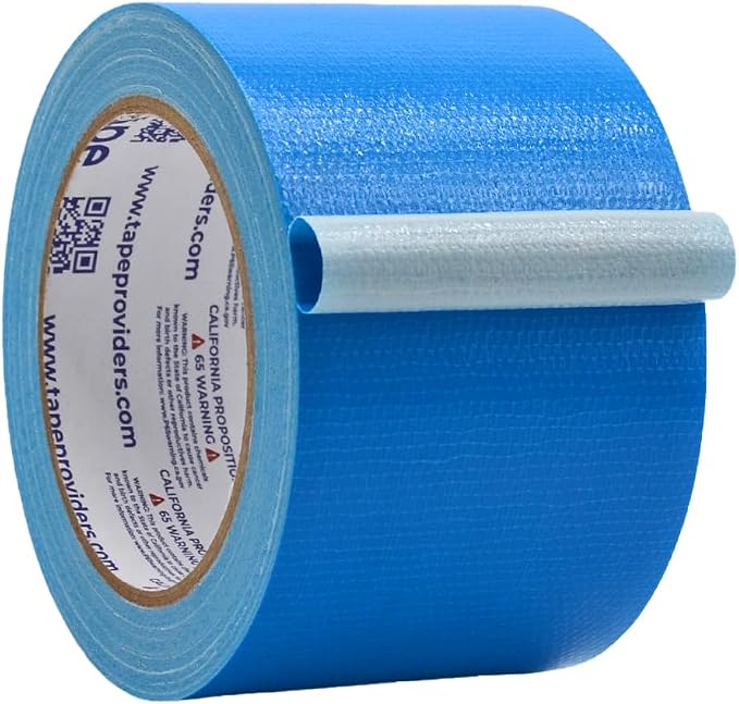 WOD DTC10 Advanced Strength Industrial Grade Sky Blue Duct Tape, 3 inch x 60 ft. Waterproof, UV Resistant For Crafts & Home Improvement