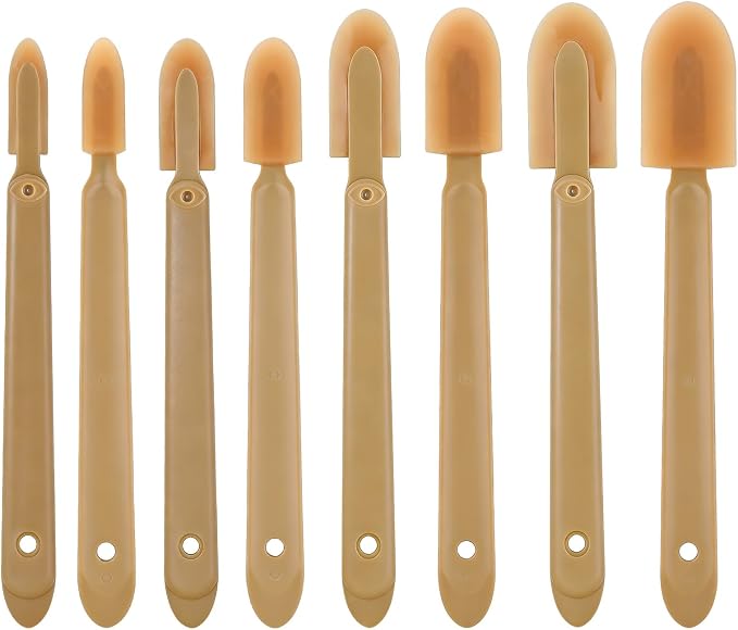 8 Pcs Rubber Caulking Tool Set,4 Sizes Reusable Spatula Spreader,Caulk Finishing Smoothing Applicator for Tiles,Bathroom,Kitchen,Floors