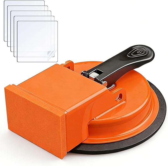 Floor Gap Fixer Tool, Heavy Duty Floor Gap Fixer Tool with 5 PCS Sticky Pads, Enhanced Vacuum Suction Cup, Flooring Gap Repair Tool for Laminate, Vinyl, Wood & Tile Flooring