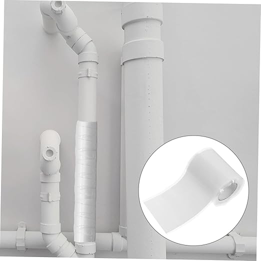Cabilock Hose Leak Repair Tape Silicone Rubber Seal Tape White Easy to Apply Leakproof for Water Pipes Plumbers