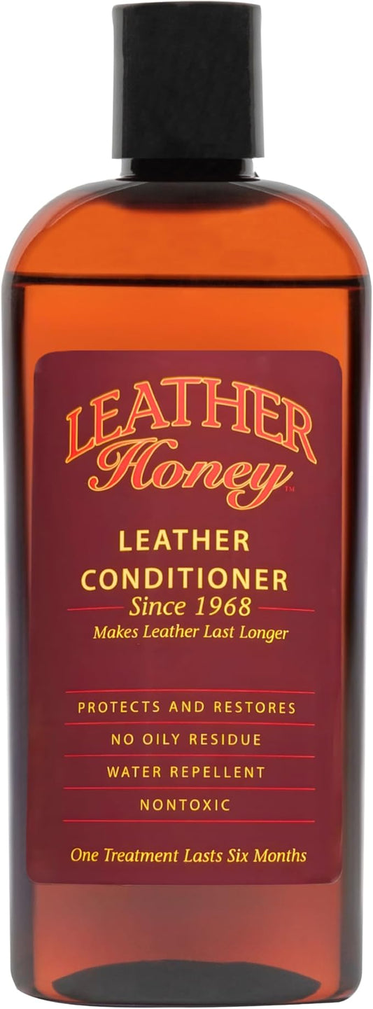 Leather Honey Leather Conditioner, Since 1968. For All Leather Items Including Auto, Furniture, Shoes, Purses and Tack. Non-Toxic and Made in the USA / 8 Fl Oz (Pack of 1)