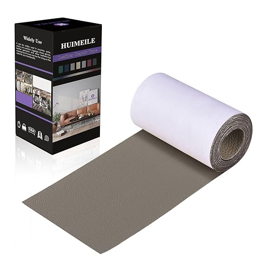 Leather Repair Patch Tape 4×60 inch Furniture Leather Strong Self Adhesive Tape for Sofas Couch Car Seats Cabinets Bags Anti Scratch Patches First Aid Patch Fixing Leather Dark Beige