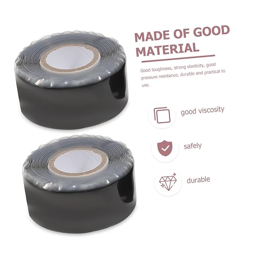 2pcs Waterproof PVC Hose Repair Tape Self Fusing Rubber Sealing Tape for Plumbing Leak Fixing Heavy Duty Leak Repair for Water Pipes and Hoses