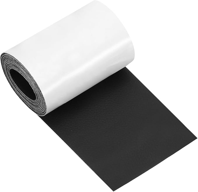 MECCANIXITY Leather Repair Patch 3"x60" Self-Adhesive Leather Vinyl Repair Tape Kit for Furniture Couches Sofa Chair Car Boat Seats Jackets, Black
