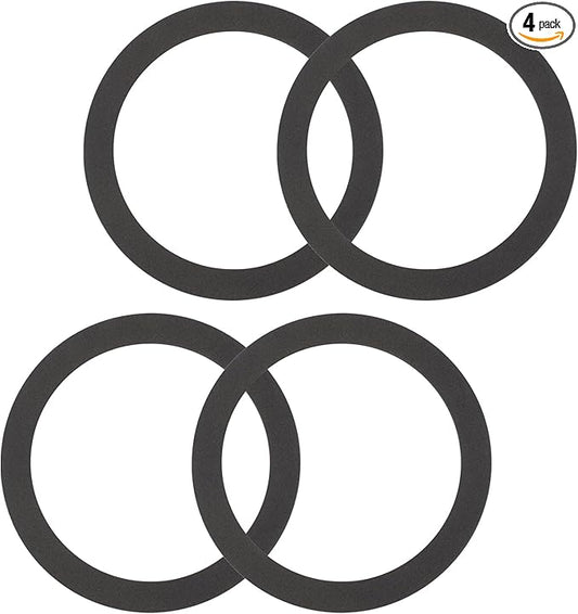 4-Pack GIDDS-710001 No Putty Sink Gasket 3-3/8", Fits All Standard Drain Attachments, Self-Adhesive Kitchen Sink Drain Gasket Seal, Replaces Plumbers Putty for Sink Drain