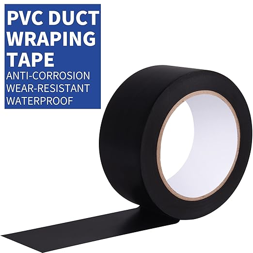 TAPEBEAR Corrosion Protection Pipe Tape, Wrap Pipe Tape for Drain Pipe, Metal & Electrical Piping, Anti-Corrosion Water Leak Proof PVC Tape, 4 Inch X 33 Yds, Black