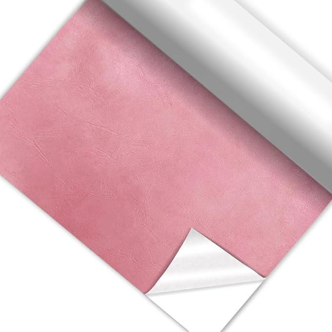 Self Adhesive Faux Leather Repair Patch,1Roll 15x78 Inch Leather Repair Tape for Furniture,Couch Tape for Couches,Bed,Car Seats,Chair,Light Pink