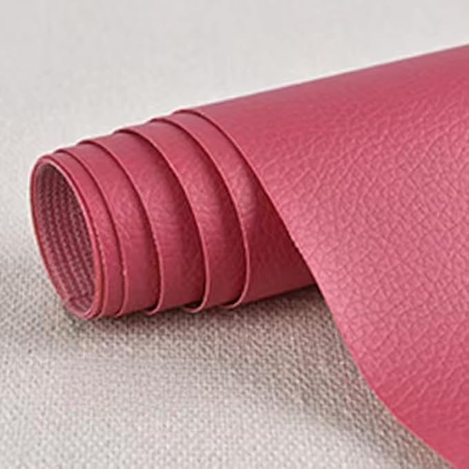 Self Adhesive Leather Repair Patch,Leather Repair Patch Tape Kit,Vinyl Repair Patches Waterproof for Couches,Furniture,Kitchen Cabinets,Car Seats (Rose Pink,13.78"×53.94")