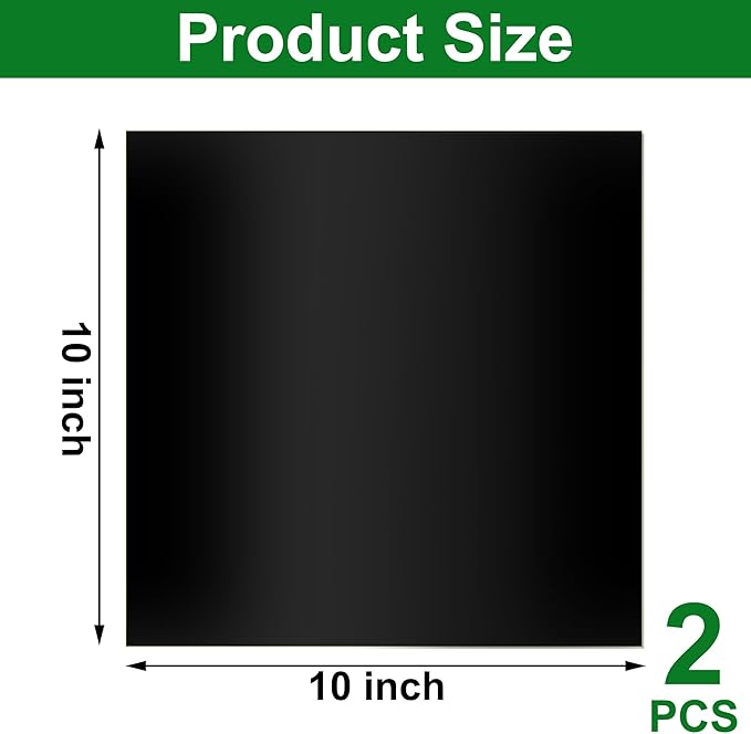 Adroiteet 2 Pcs Pond Liner Repair Kit, 10" x 10" Adhesive Rubber Patch Kit for EPDM HDPE Outdoor Ponds Liners Waterproof Leak Seal for Garden Fish Pond Pools