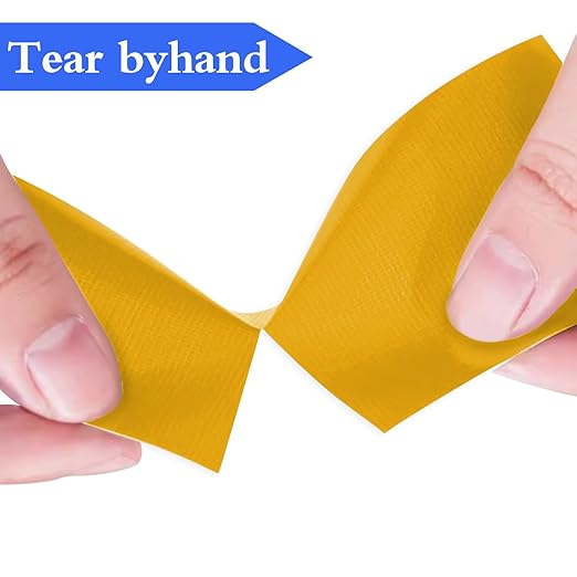 Yellow Heavy Duty Duct Tape, 2 Inch x 55 Yards, Industrial Grade Waterproof & UV Resistant, Strong Adhesive for Indoor Outdoor Repairs, Crafts, Home Improvement and DIY Projects