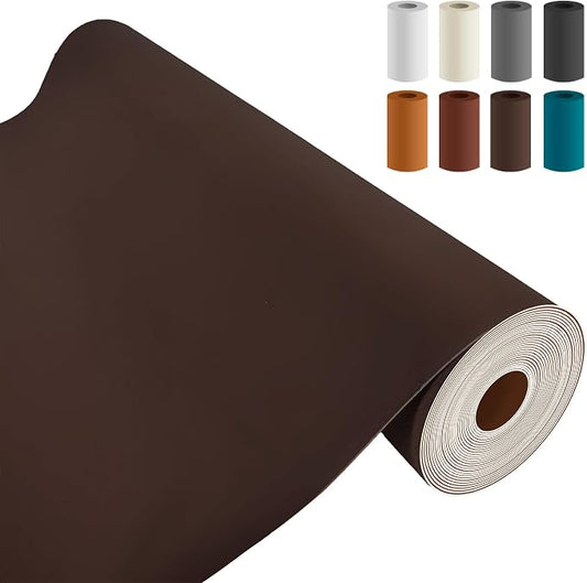 AOOTOOLINK Leather Repair Patch 17X316 Inch Self Adhesive Leather Repair, Large Leather Repair Tape for Couches, Furniture, Car Seats, Cabinets, Sofa, Handbags (Coffee, 17X316 Inch)