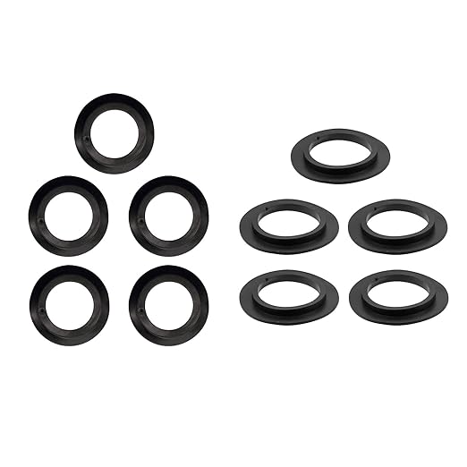 Assorted Basket Washers - Flexible Rubber Seals for Kitchen Sink Drain - 5pcs/Set - Simple Installs - Leak Proof Sink Seal