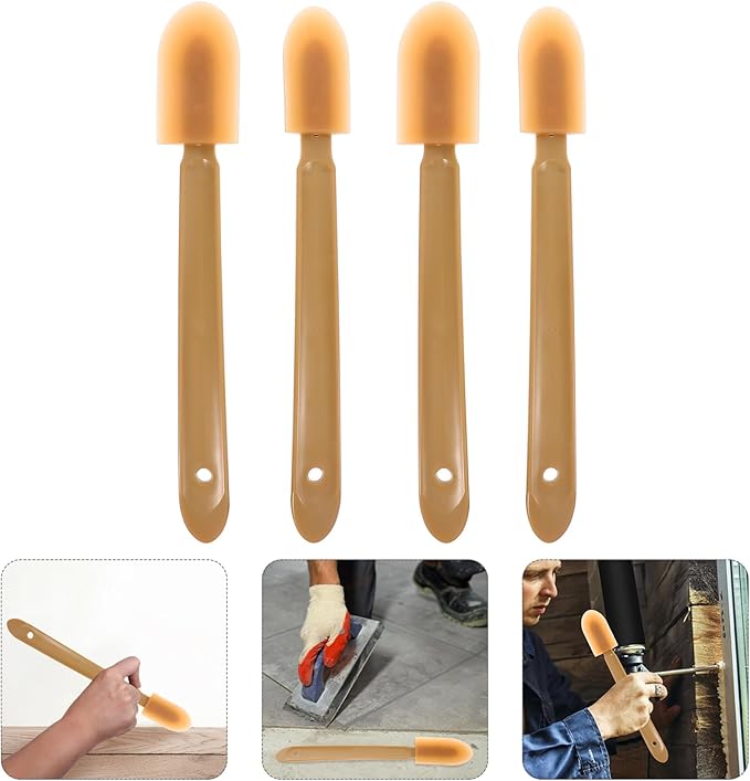 OSALADI Caulking Finishing Tool Set 4 Pieces Plastic Caulk Applicator Scraper with Ergonomic Grip for Smoothing and Filling Gaps Home Repair 11.61 Inch