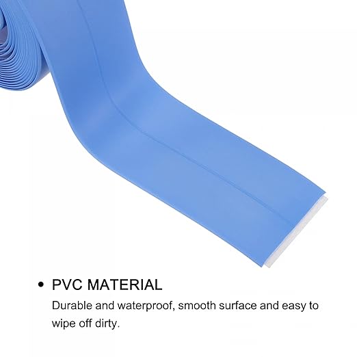 uxcell Waterproof Seal Caulk Strip Tape Self Adhesive 1.5" W x 10.5'L PVC Sealing Tape for Kitchen Bathroom Blue