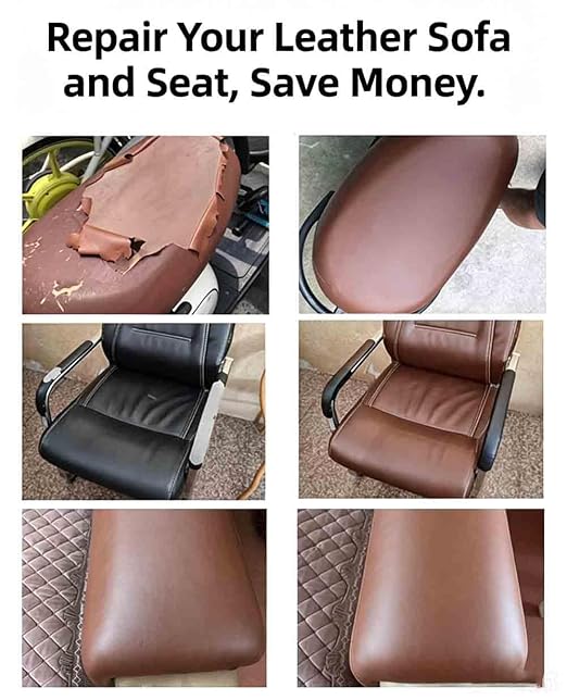 Thickened Wearproof PU Leather Repair Patch, Self-Stick Invisible Mending Tape for Automotive Seat Sofa Cushion Furniture (Gold,39x30 inch)
