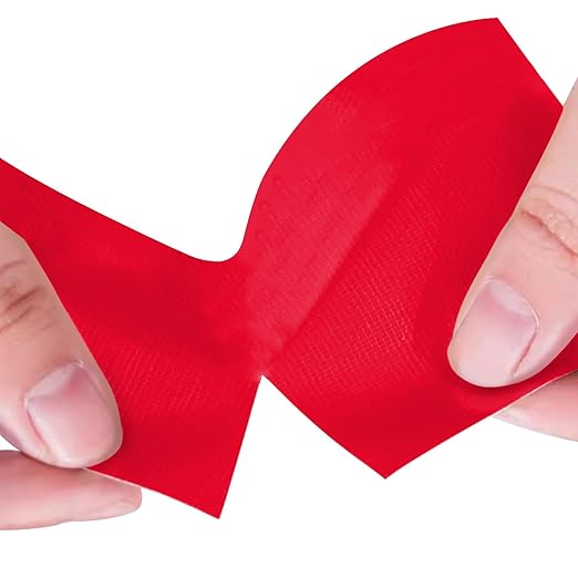 Red Heavy Duty Duct Tape, 4 Inch x 55 Yards, Industrial Grade Waterproof & UV Resistant, Strong Adhesive for Indoor Outdoor Repairs, Crafts, Home Improvement, Moving Packing and DIY Projects