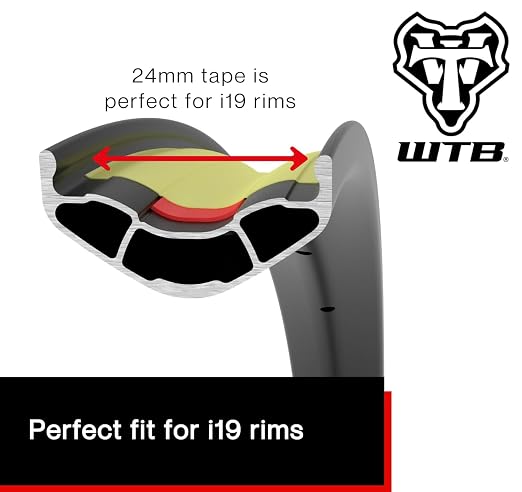 WTB Tubeless Bicycle Rim Tape (24mm x 11m) Easy Tubeless Setup & Airtight Seal, Compatible with All Tubeless Rims | bike-rim-tape