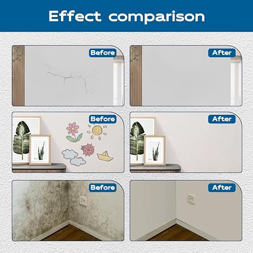 Efficient Drywall Repair Kit with Scraper, 2026 New Wall Mending Agent for Holes & Cracks, Multi-Functional Wall Patch Repair Kit for Wall Holes, Dents & Small Damage (3PCS)