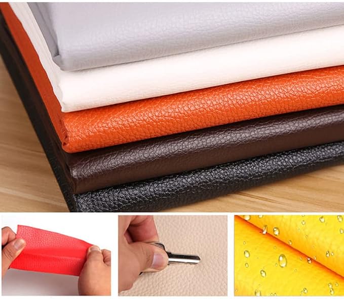 20 X 197 Inch Large Leather Repair Patch Kit, Self Adhesive Waterproof Leather Tape for Furniture, Vinyl Upholstery Repair Sticker for Couch, Car Seats, Sofa & Cabinets