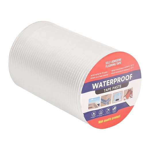 Butyl Waterproof Tape 8" x 32.8',Outdoor Leakproof Tape for Plastic and Metal Repair,RV Repair,Window and Boat Sealing,Silicone,Glass and EDPM Roof Leak Repair