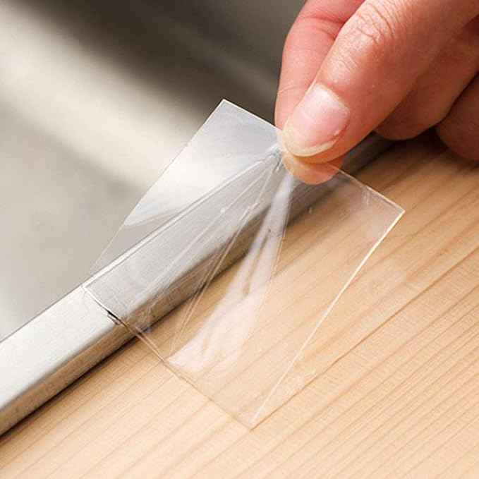Caulk Tape Clear 1.96 Inch x 33 Feet, Waterproof, Self Adhesive, Anti-Grease, PMMA Sealing Caulking Strip for Kitchen Sink Bathtub Bathroom Shower Toilet