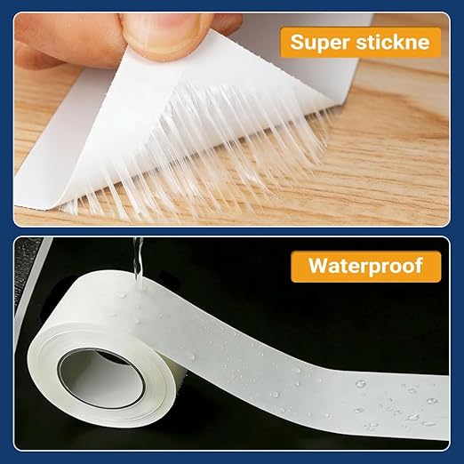 Vapor Barrier Tape, 4 in x 180 ft, High-Adhesion Waterproof Seam Tape for Crawl Spaces and Moisture Barriers, White Polyethylene Tape for Sealing Underlayment, Insulation, and Plastic Liners