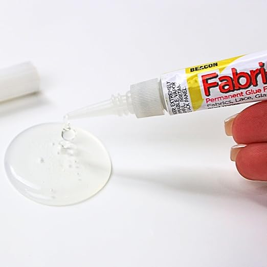 BEACON Fabri-Tac Minis Premium Fabric Glue - Quick Drying, Crystal Clear, Permanent - for Fabrics, Canvas, Lace, Wood and More, .17-Ounce, 3-Pack