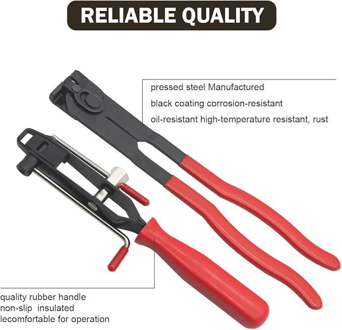 CV Joint Boot Clamp Pliers Atv Axle Boot Clamp Pliers Cv Banding Tool With 10 Crimp Bands -Ear Type Extension For Most Cars