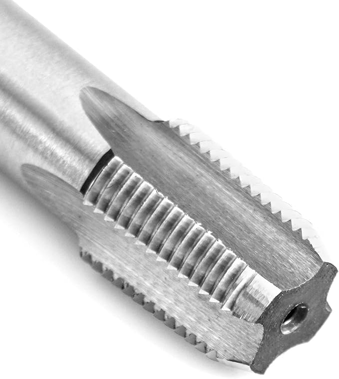 QWORK 3/8"-18 NPT Pipe Tap, Carbon Steel, for Clean and Re-thread Damaged or Jam Pipe Threads