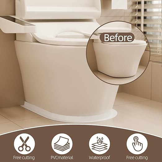 Peel and Stick Waterproof Caulking Tape 1.5Inch x 10.5FT, Self Adhesive Bathroom Kitchen Seal Strip Gap Cover for Sink Tub Toilet Countertop Tile Wallpaper Edge Trim, Renter Friendly Easy Install