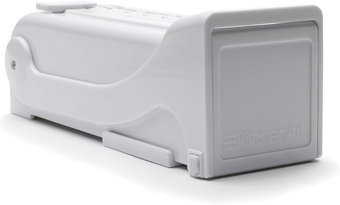 KitchenArt Buttermate Butter Cutter Slicer, Butter Measuring Dispenser and Keeper, White