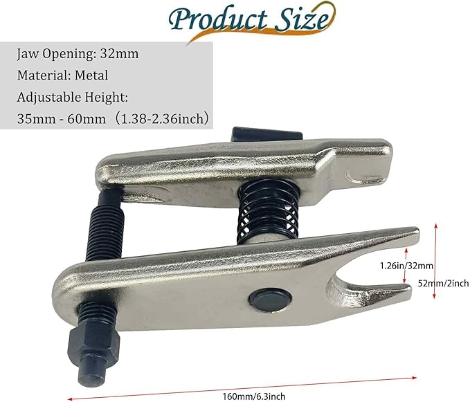 32mm Ball Joint Separator Tool Ball Joint Removal Tool Compatible with Audi, Benz, Mazda and More